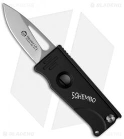 Maserin Sghembo Knife Black Aluminum (2" Bead Blast) 565/N