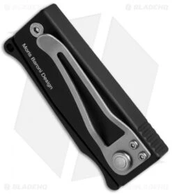 Maserin Sghembo Knife Black Aluminum (2" Bead Blast) 565/N -Gerbere Store maserin mas565n side cm