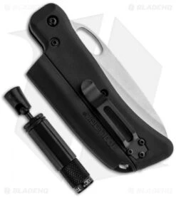 Tool Logic SL Pro 2 Folding Knife Firestarter W/ Flashlight (3" Satin Serr) SLP2 -Gerbere Store tool logic sl1 survival light knife whistle serr open